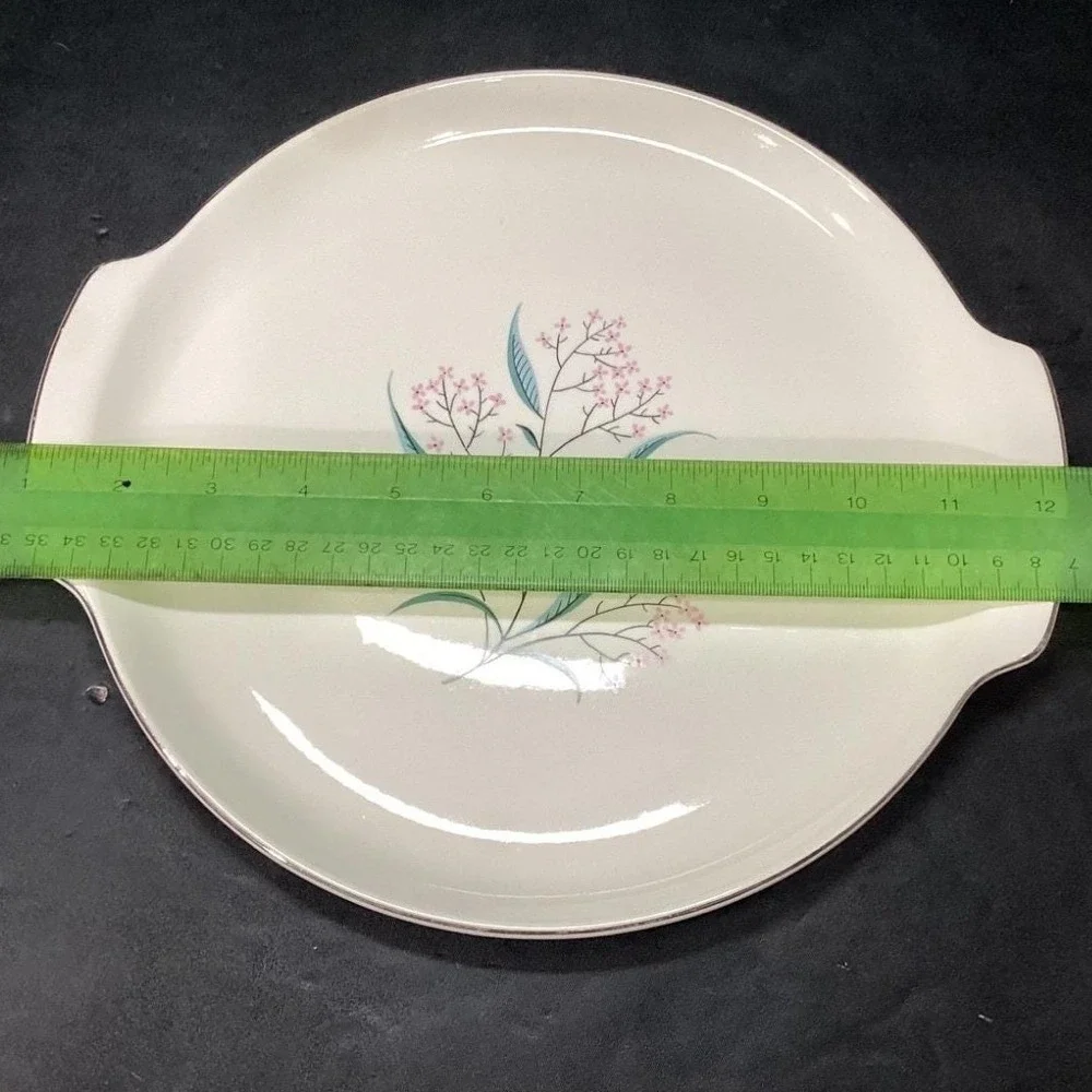 Alliance China Regal Handled Serving‎ Tray, Vintage Hand Decorated Floral Design